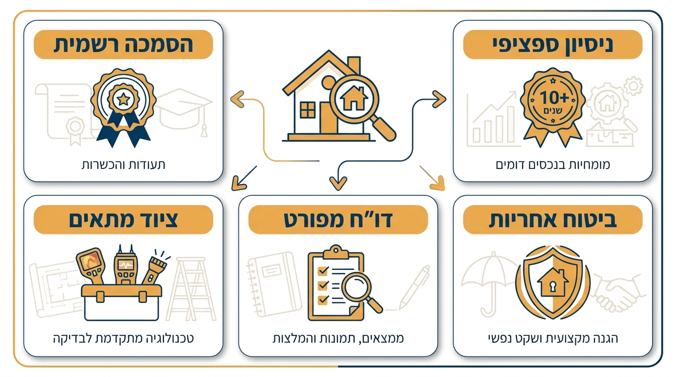 5 קריטריונים לבחירת בודק בית שיעזור לכם באמת - השוואה בין סוגי בודקים