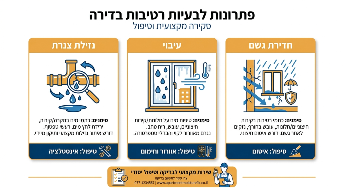 איתור רטיבות בדירה: איך לאתר נזילות ולטפל בבעיות רטיבות?