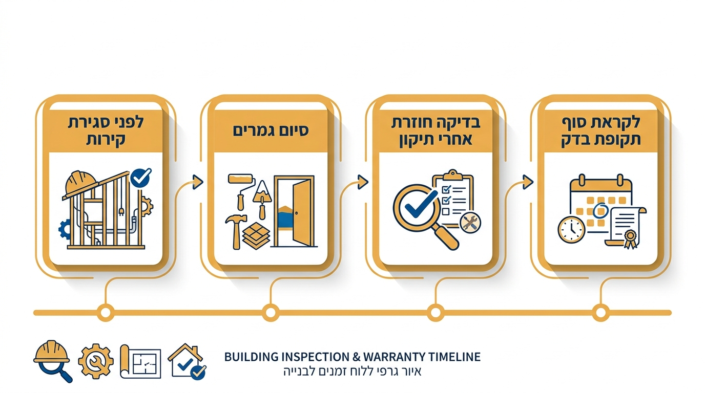 מתי נכון להזמין בדק בית מטעם הקבלן - שלבי הבדיקה לאורך הפרויקט