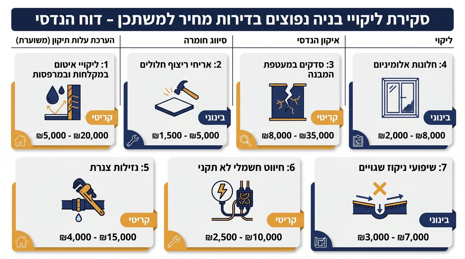 בדק בית מחיר למשתכן: כל מה שצריך לדעת על איתור ליקויי בנייה בדירה החדשה