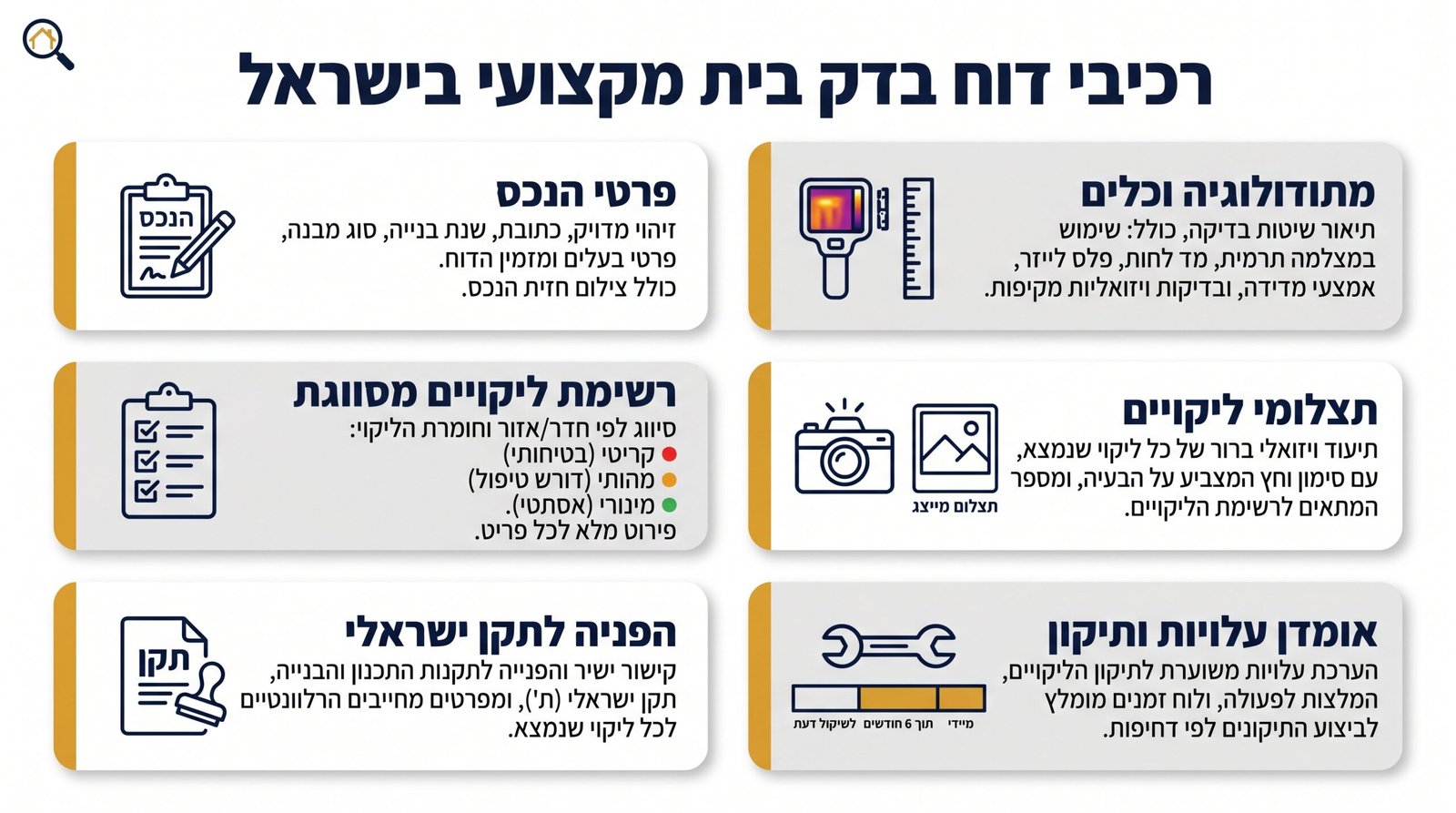 דוח בדק בית מקצועי - מה כולל מסמך הנדסי מלא לדירה חדשה
