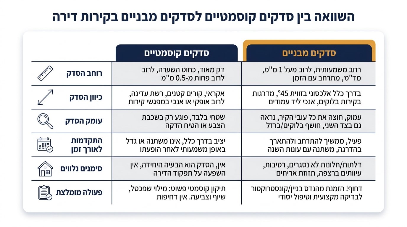 סדקים בקירות דירה: איך מזהים סדק מסוכן וכיצד מטפלים בו