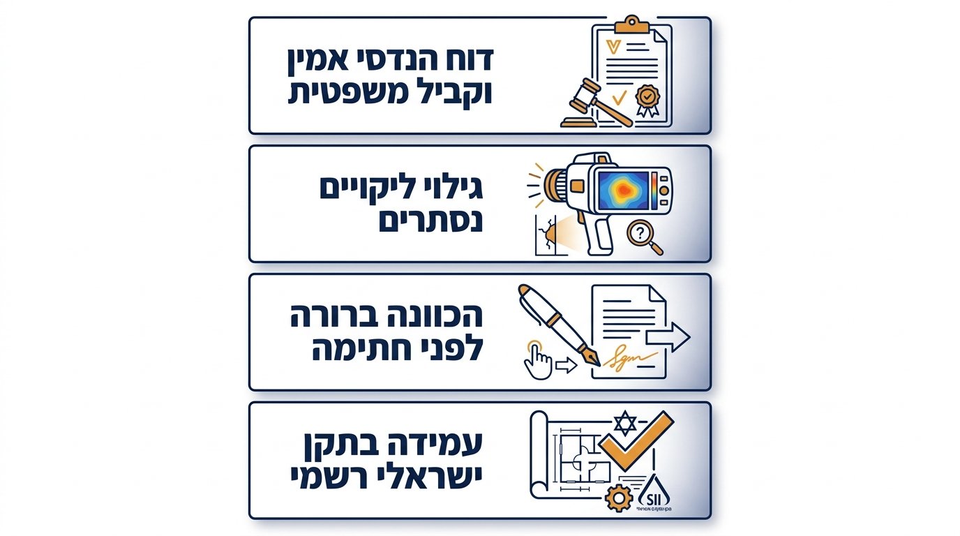 הסיכונים באי ביצוע בדק בית מקצועי לפני מסירה