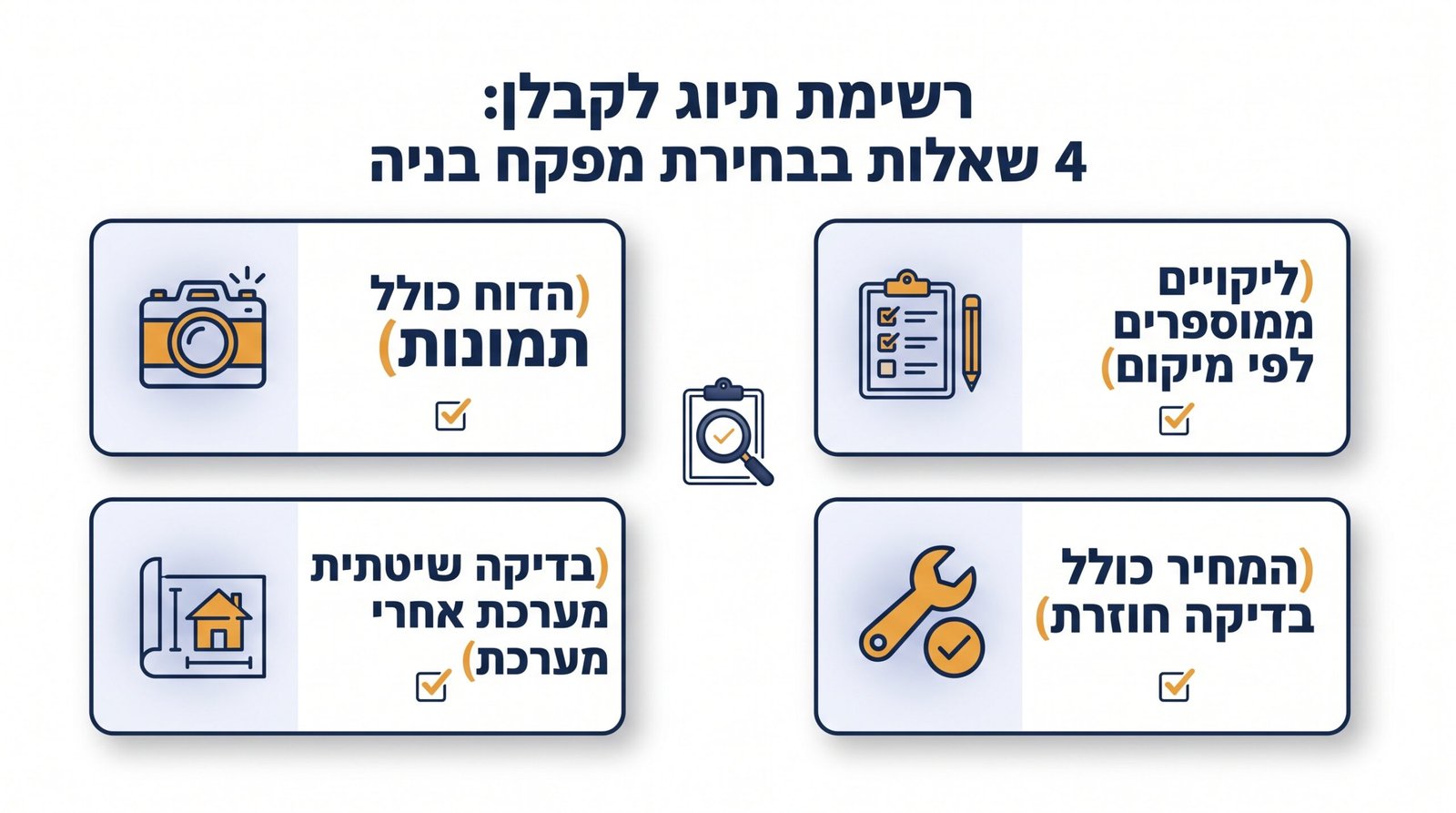 קריטריונים לבחירת בודק בית מקצועי עבור קבלן