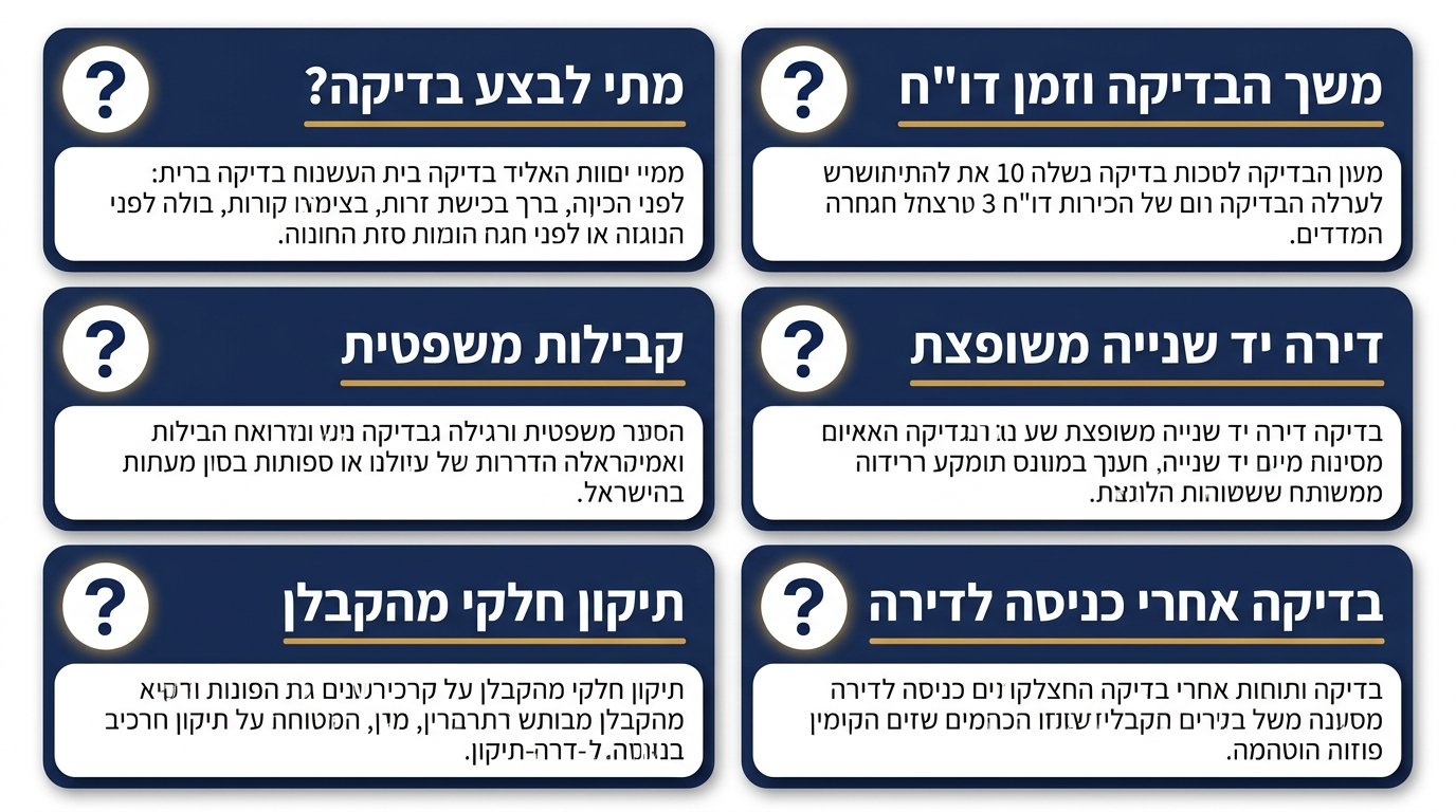 שאלות נפוצות על בדק בית ותשובות מעשיות