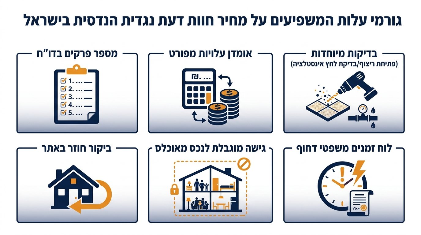 הכנת אומדן עלויות תיקון לחוות דעת הנדסית