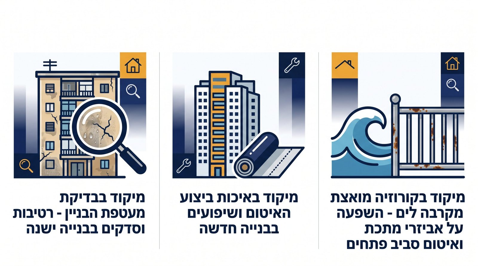 הבדלים בדגשי בדיקה בין שכונות ותיקות לבנייה חדשה בקריות
