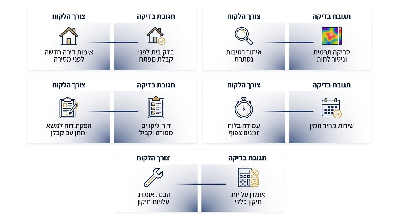מיפוי צורך מול מענה בבדק בית