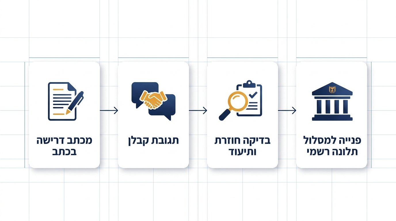 שלבי הפעולה לאחר קבלת דוח בדק בית עם ליקויים