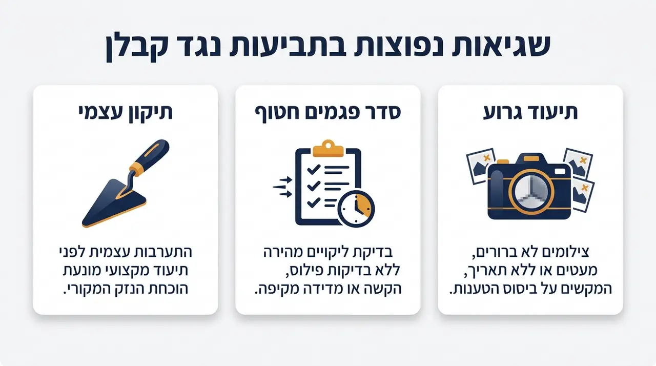 ליקויי ריצוף: המדריך המלא לזיהוי ליקויים ודרכי טיפול